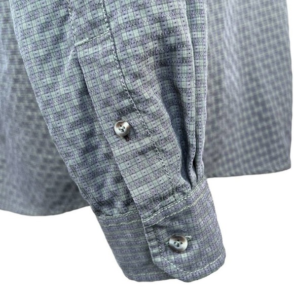 Aigle Men's Olive Green Checkered Button Down Shirt XL EUC - Picture 4 of 11